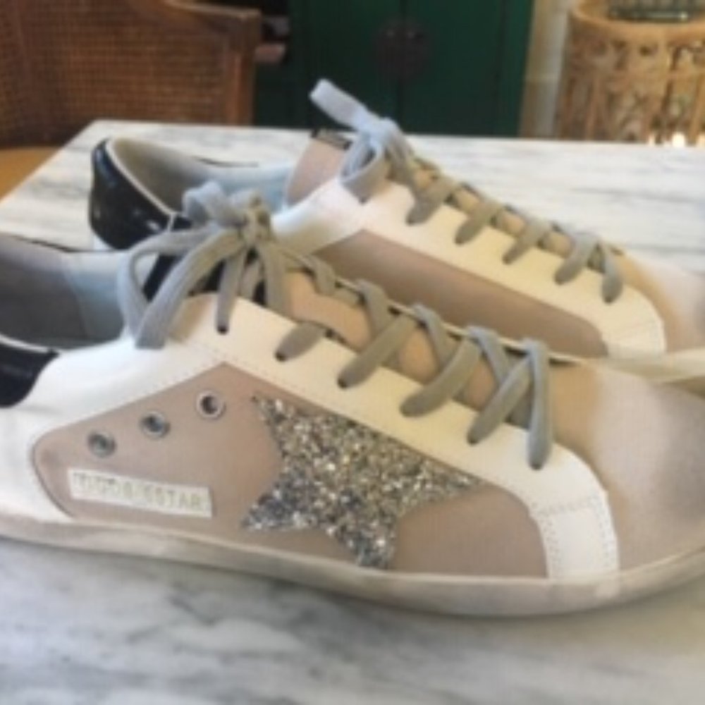 Golden Goose pink canvas size 11 sneakers